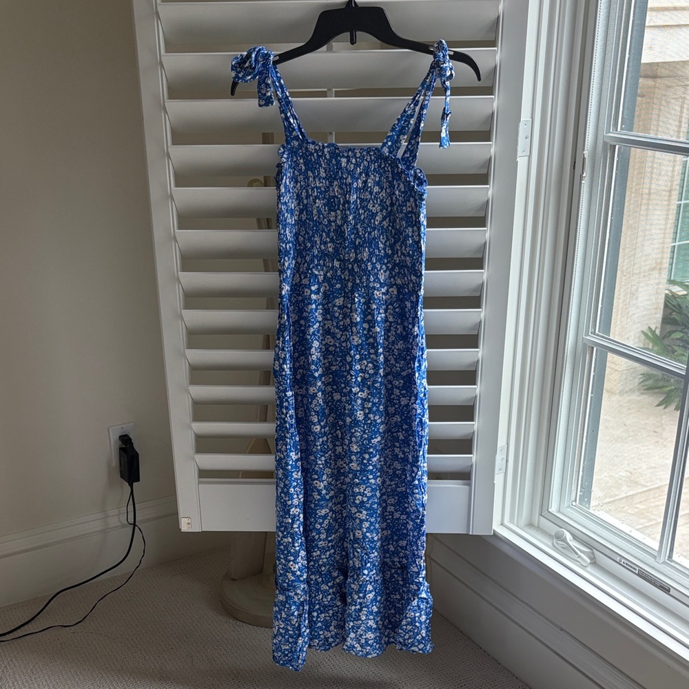 Amazon Blue Floral Midi Dress